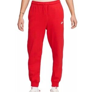 Nike Club Fleece Knit Joggers - University Red Men’s Size Large FQ4330-657 NEW